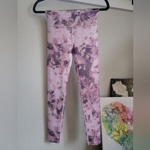 Athleta Pink and Purple Tie-Dye Leggings